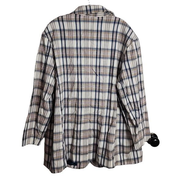 Ava & Viv Cream Plaid Jacker Blazer NWT, 0X - Picture 7 of 7